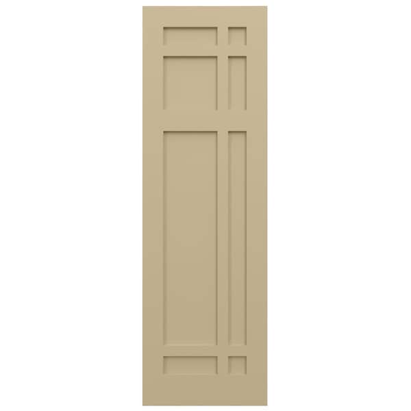 Ekena Millwork True Fit PVC San Juan Capistrano Mission Style Fixed Mount Shutters, Natural Twine, 18W x 55H, PR - TFP001SJ18X055NT