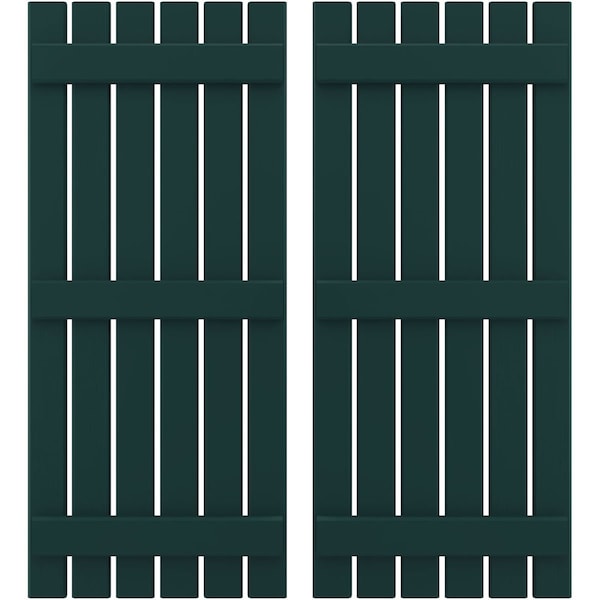 Ekena Millwork Americraft 6-Board (3 Batten) Exterior Real Wood Spaced Board-n-Batten Shutters, ARW401SB623X62FGH, PR - ARW401SB623X62FGH