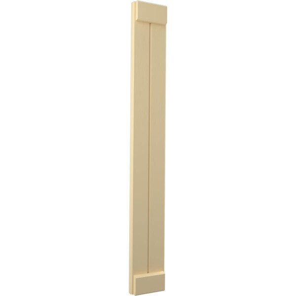 Ekena Millwork Americraft 2-Board Exterior Wood Joined Board-n-Batten Shutters w/ End Batten, ARW103BB207X42NTH, PR - ARW103BB207X42NTH