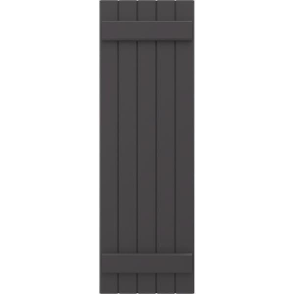 Ekena Millwork Americraft 5-Board (2 Batten) Exterior Real Wood Joined Board-n-Batten Shutters, ARW101BB518X70SMH, PR - ARW101BB518X70SMH