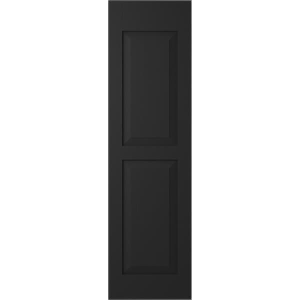 Ekena Millwork Americraft 2 Equal Flat Panel Exterior Real Wood Shutters, RW101FP18X75BLH, PR - RW101FP18X75BLH