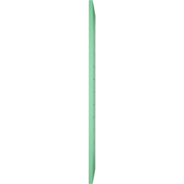 Ekena Millwork True Fit PVC Horizontal Slat Framed Modern Style Fixed Mount Shutters, Lilly Pads, 15W x 48H, PR - TFP001HF15X048LP