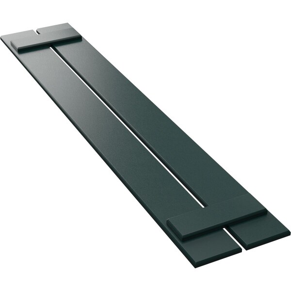Ekena Millwork True Fit PVC Two Board Spaced Board-n-Batten Shutters, Thermal Green, 11 1/4W x 25H, PR - TFP101SBF11X025FG