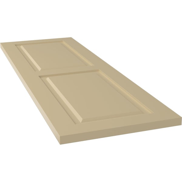 Ekena Millwork True Fit PVC, Two Equal Raised Panel Shutters, Natural Twine, 18W x 76H, PR - TFP101RPF18X076NT