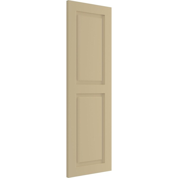 Ekena Millwork True Fit PVC, Two Equal Raised Panel Shutters, Natural Twine, 18W x 76H, PR - TFP101RPF18X076NT