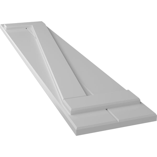 Ekena Millwork True Fit PVC Two Board Joined Board-n-Batten Shutters w/Z-Bar, Primed , 10 3/4"W x 52"H - TFP102BBF11X052PR