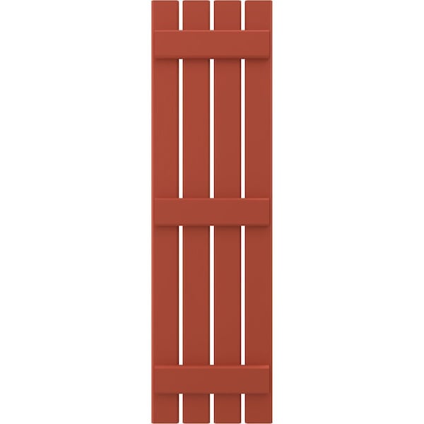 Ekena Millwork Americraft 4-Board (3 Batten) Exterior Real Wood Spaced Board-n-Batten Shutters, ARW401SB415X67CLH, PR - ARW401SB415X67CLH