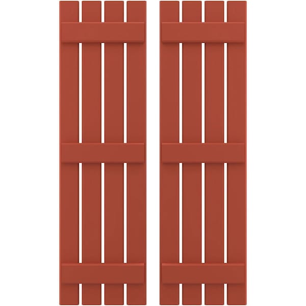 Ekena Millwork Americraft 4-Board (3 Batten) Exterior Real Wood Spaced Board-n-Batten Shutters, ARW401SB415X67CLH, PR - ARW401SB415X67CLH