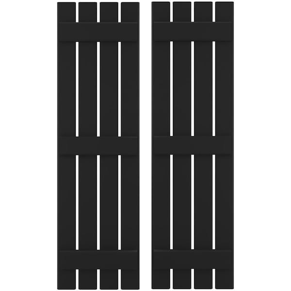Ekena Millwork Americraft 4-Board (3 Batten) Exterior Real Wood Spaced Board-n-Batten Shutters, ARW401SB415X78BLH, PR - ARW401SB415X78BLH