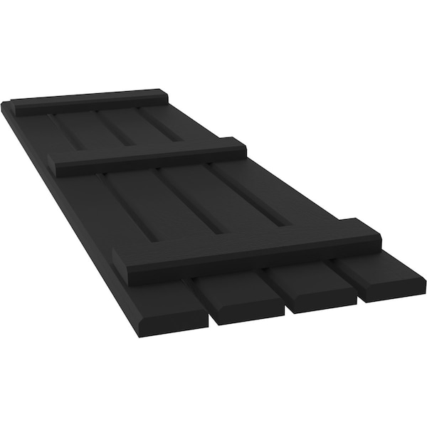 Ekena Millwork Americraft 4-Board (3 Batten) Exterior Real Wood Spaced Board-n-Batten Shutters, ARW401SB415X78BLH, PR - ARW401SB415X78BLH