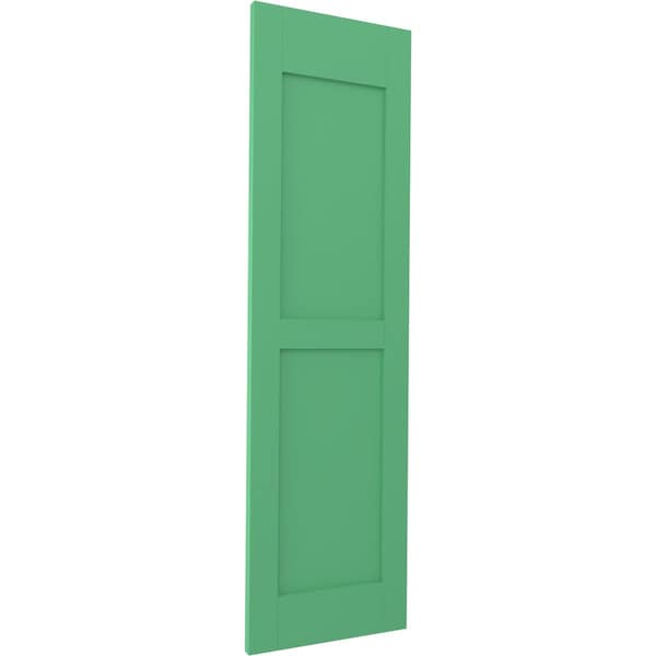 Ekena Millwork Americraft 2 Equal Flat Panel Exterior Real Wood Shutters, RW101FP12X47LPH, PR - RW101FP12X47LPH