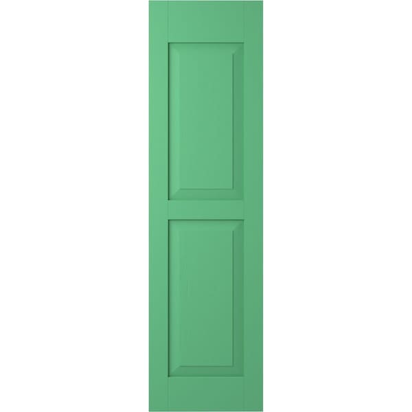Ekena Millwork Americraft 2 Equal Flat Panel Exterior Real Wood Shutters, RW101FP12X47LPH, PR - RW101FP12X47LPH