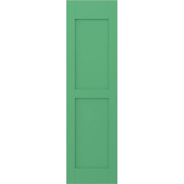 Ekena Millwork Americraft 2 Equal Flat Panel Exterior Real Wood Shutters, RW101FP12X47LPH, PR - RW101FP12X47LPH