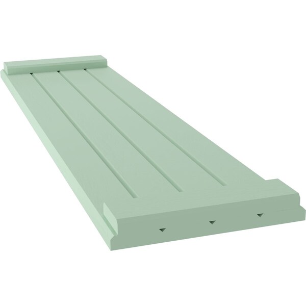 Ekena Millwork Americraft 4-Board Exterior Wood Joined Board-n-Batten Shutters w/ End Batten, ARW103BB414X41SGH, PR - ARW103BB414X41SGH