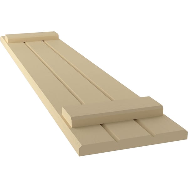 Ekena Millwork Americraft 3-Board (2 Batten) Exterior Real Wood Joined Board-n-Batten Shutters, ARW101BB311X38NTH, PR - ARW101BB311X38NTH