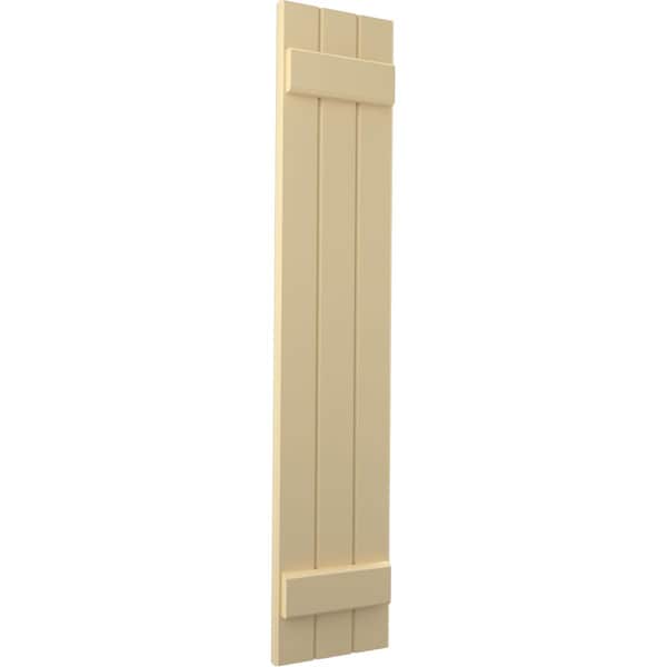 Ekena Millwork Americraft 3-Board (2 Batten) Exterior Real Wood Joined Board-n-Batten Shutters, ARW101BB311X38NTH, PR - ARW101BB311X38NTH