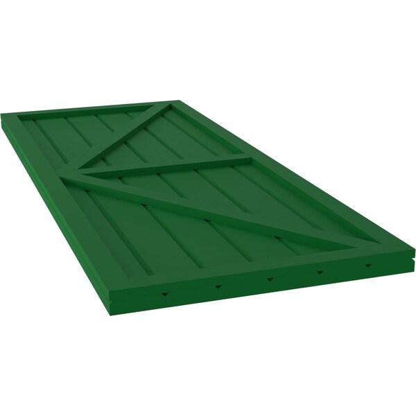 Ekena Millwork Americraft 6-Board Wood 2 Equal Panel Frmd Board-n-Batten Shutters w/Dubl Z-Bar, ARW102BF621X62HGH, PR - ARW102BF621X62HGH