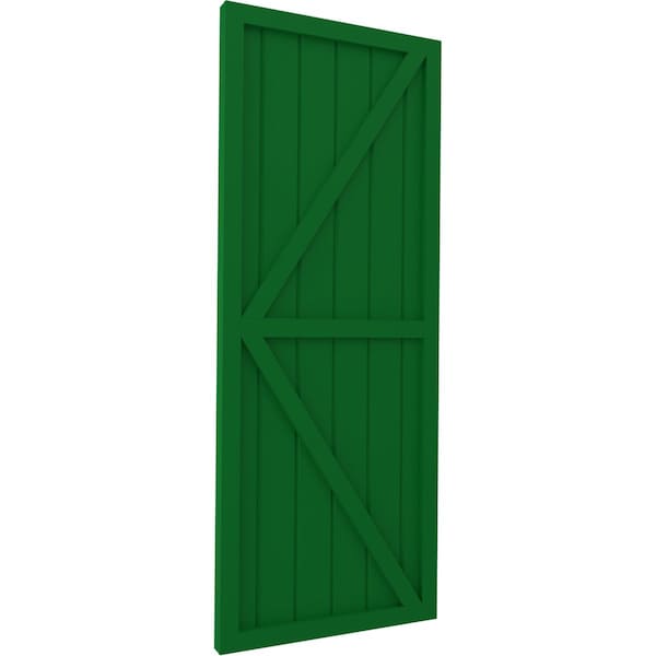 Ekena Millwork Americraft 6-Board Wood 2 Equal Panel Frmd Board-n-Batten Shutters w/Dubl Z-Bar, ARW102BF621X62HGH, PR - ARW102BF621X62HGH
