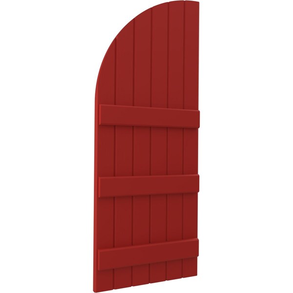 Ekena Millwork Americraft 6-Board (3 Batten) Wood Joined Board-n-Batten Shutters w/ Arch Top, ARW401BQ621X59BRH, PR - ARW401BQ621X59BRH