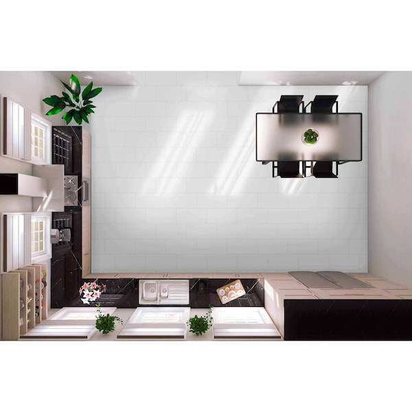 Msi White 12 In. X 24 In. Polished Porcelain Floor And Wall Tile, 6PK - ZOR-PT-0364