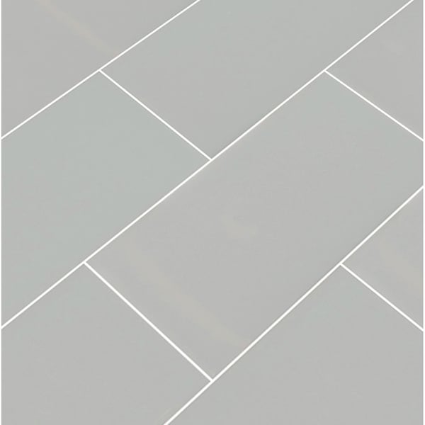 Msi Gray Glossy 3 In. X 6 In. Glazed Ceramic Wall Tile, 88PK - ZOR-PT-0491