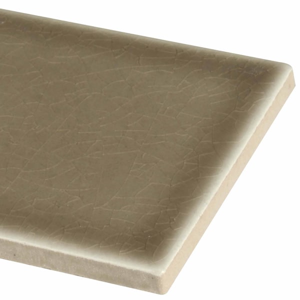 Msi Artisan Taupe SAMPLE Glossy Ceramic Brown Subway Tile - ZOR-MD-T-0129-SAM