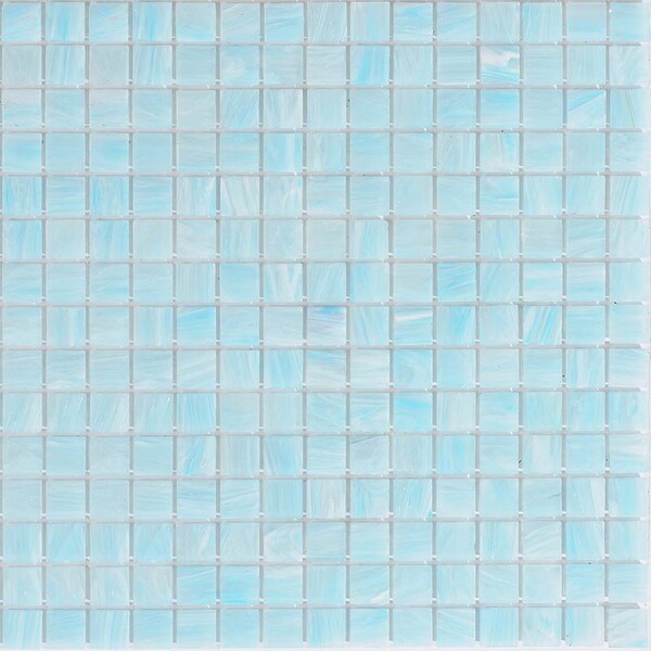 Apollo Tile Celestial 12 in. x 12 in. Glossy Columbia Blue Glass Mosaic Wall and Floor Tile 20 sqft/case, 20PK - APLST88BL517A