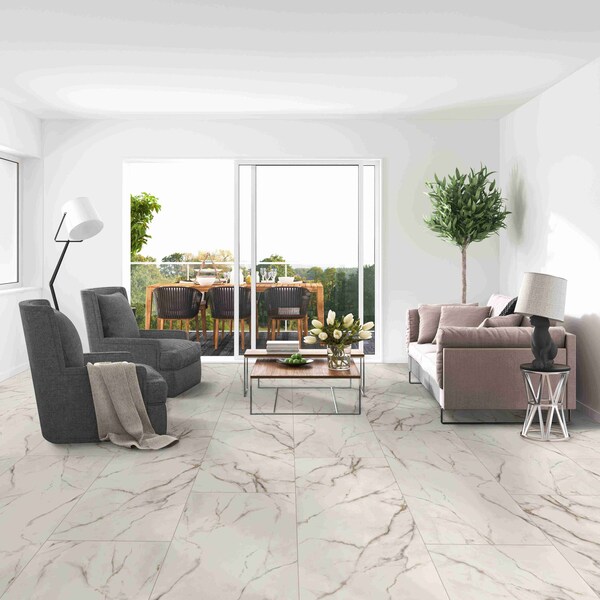 Msi Kaya Calacatta Lucca SAMPLE Polished Porcelain Floor And Wall Tile - ZOR-PT-0383-SAM