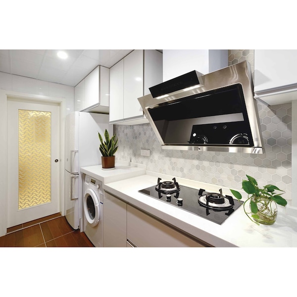 Msi Greecian White Hexagon SAMPLE Polished Marble Mesh-Mounted Mosaic Tile - ZOR-MD-0252-SAM