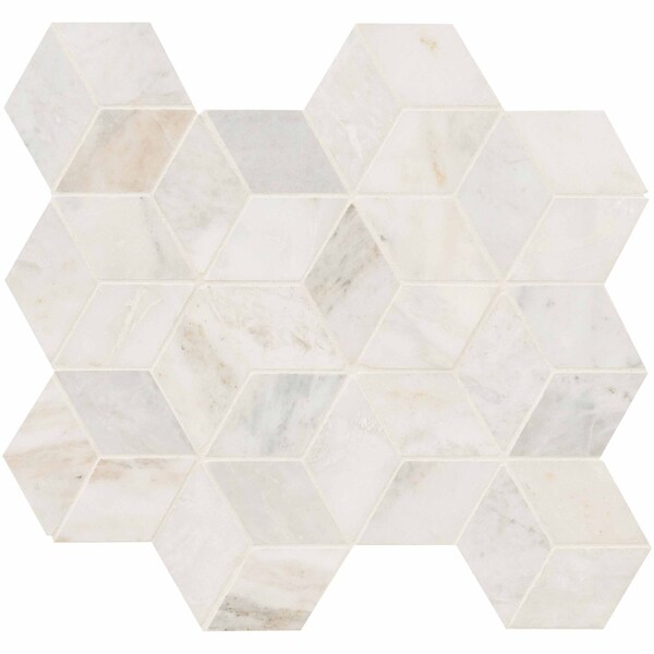 Msi Arabescato Venato White SAMPLE Cube Honed Marble Mosaic Tile - ZOR-MD-0383-SAM