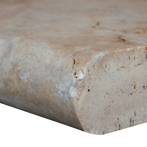 Msi Porcini 12 In. X 24 In. Brushed Travertine Pool Coping - ZOR-LSC-0016