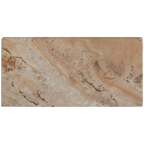 Msi Porcini 12 In. X 24 In. Brushed Travertine Pool Coping - ZOR-LSC-0016