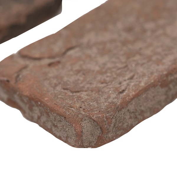 Msi Noble Red Clay Brick 125  W x 255  L Tumbled herringbone Mosaic Sheet Floor AndWall Tile 5PK - ZOR-MD-0537