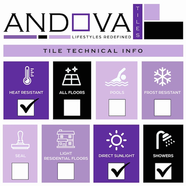 Andova Tiles ANDOVA TILES Splash 3" x 12" Ceramic Subway Floor and Wall Tile, PK20 - ANDSPL559