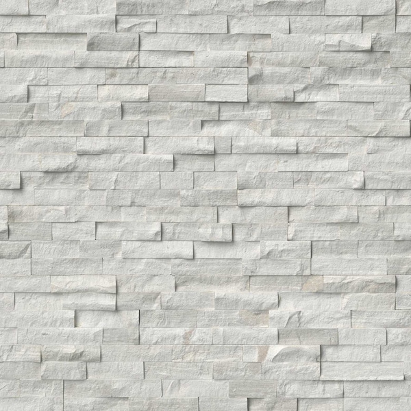 Msi White Oak Splitface Ledger Panel 6 in.  X 24 in.  Natural Marble Wall Tile, 6PK - ZOR-PNL-0121