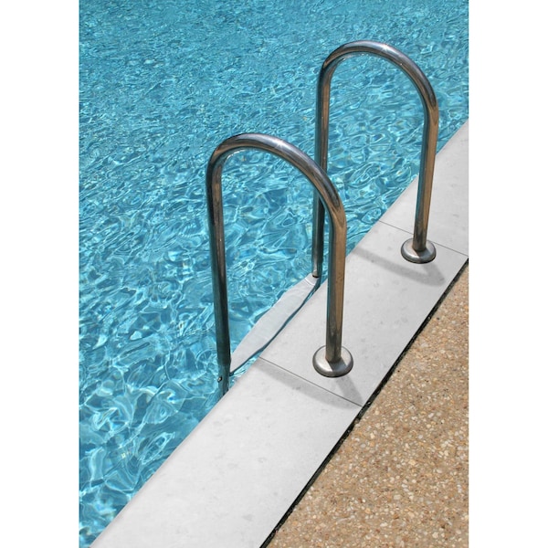 Msi Terrazo Glacier 13 in.  X 24 in.  Glazed Porcelain Pool Coping, 2PK - ZOR-LSC-0082
