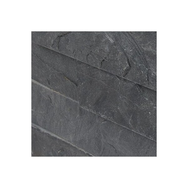 Msi Premium Black Splitface  Ledger Corner 6 in.  X 18 in.  Natural Slate Wall Tile, 6PK - ZOR-PNL-0136