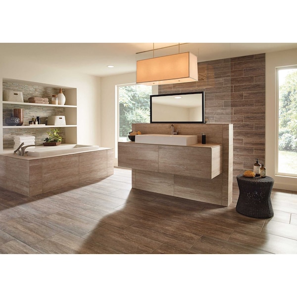 Msi Golden Honey Pencil Ledger Panel 6 In. X 24 In. Natural Quartzite Wall Tile, 8PK - ZOR-PNL-0057