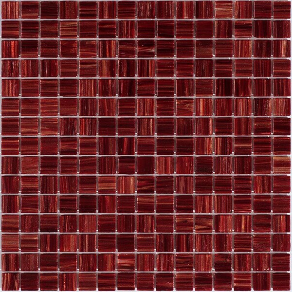 Apollo Tile Celestial 12 in. x 12 in. Glossy Fire Brick Red Glass Mosaic Wall and Floor Tile 20 sqft/case, 20PK - APLST88RD217A