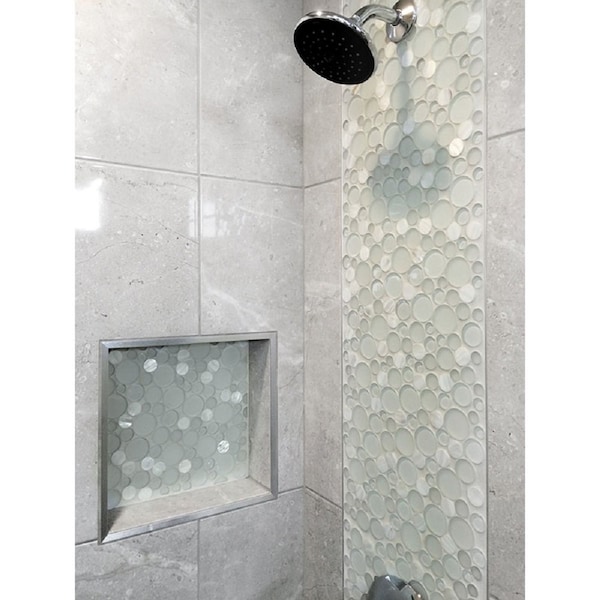 Apollo Tile Pearl And Glass Bubble 4.67 sq.ft 11.6 in. x11.6 in. Mosaic Tile, 5PK - APLMOK99015EC110