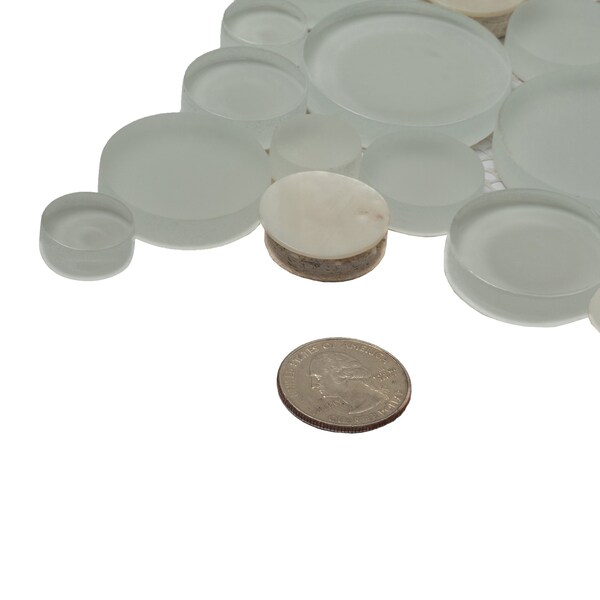 Apollo Tile Pearl And Glass Bubble 4.67 sq.ft 11.6 in. x11.6 in. Mosaic Tile, 5PK - APLMOK99015EC110