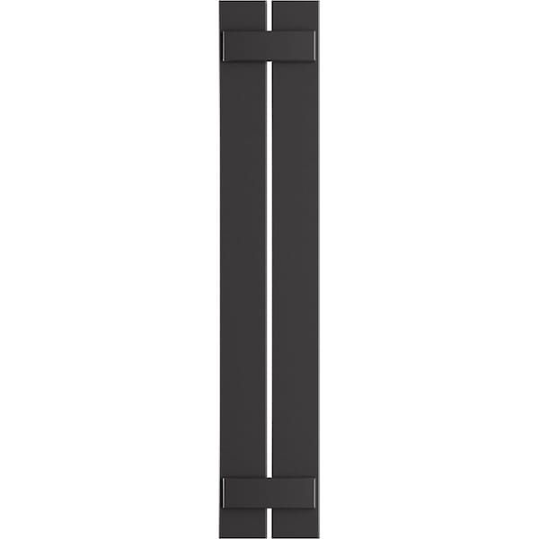 Ekena Millwork True Fit PVC, Two Board Spaced Board-n-Batten Shutters, Shadow Mountain, 11 1/4W x 43H, PR - TFP101SBF11X043SM