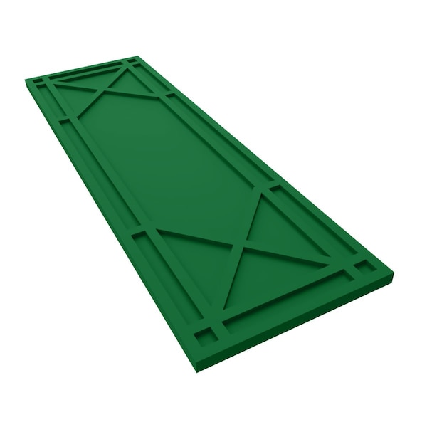 Ekena Millwork True Fit PVC Bungalow Fixed Mount Shutters, Viridian Green, 15W x 43H, PR - TFP001BG15X043HG