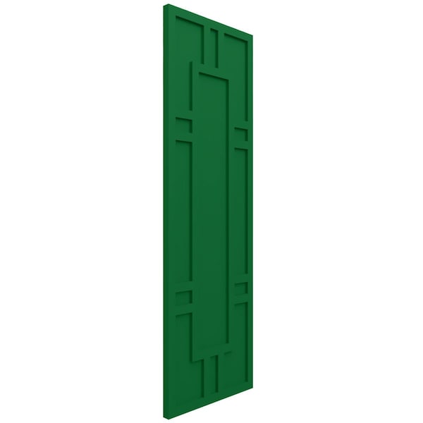 Ekena Millwork True Fit PVC Hastings Fixed Mount Shutters, Viridian Green, 12W x 30H, PR - TFP001HS12X030HG