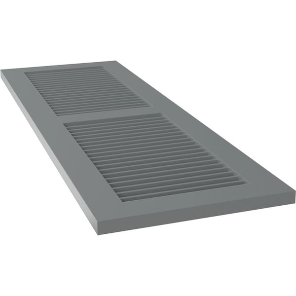Ekena Millwork True Fit PVC Two Equal Louver Shutters, Ocean Swell, 12W x 58H, PR - TFP101LVF12X058CH