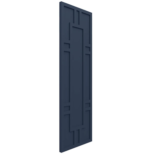 Ekena Millwork True Fit PVC Hastings Fixed Mount Shutters, Starless Night Blue, 15W x 66H, PR - TFP001HS15X066OB