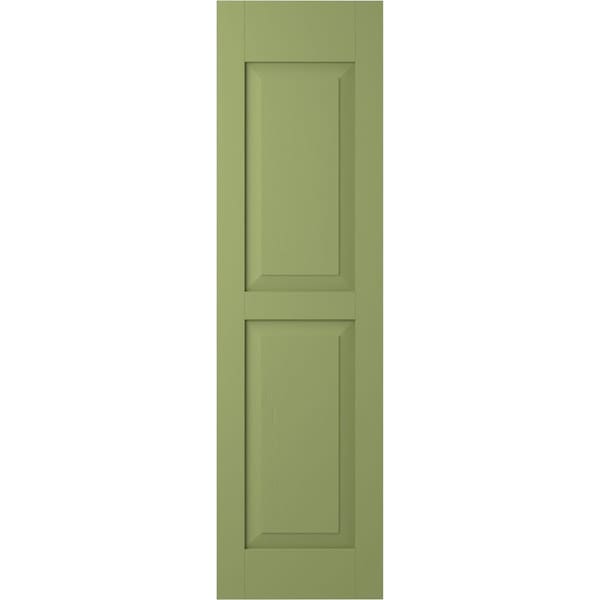 Ekena Millwork Americraft 2 Equal Flat Panel Exterior Real Wood Shutters, RW101FP12X42MGH, PR - RW101FP12X42MGH