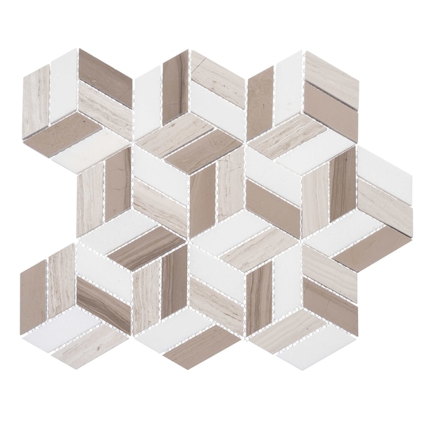 Andova Tiles ANDOVA TILES Tesselate 1" x 2" Natural Stone Mosaic Wall Floor Use Tile - ANDTES564