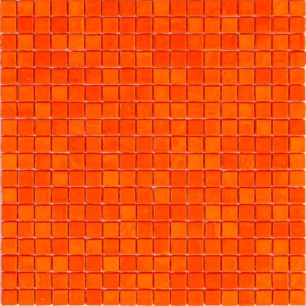 Apollo Tile Skosh 11.6 in. x 11.6 in. Glossy Red-Orange Glass Mosaic Wall and Floor Tile 18.69 sqft/case, 20PK - APLNB88OR807A