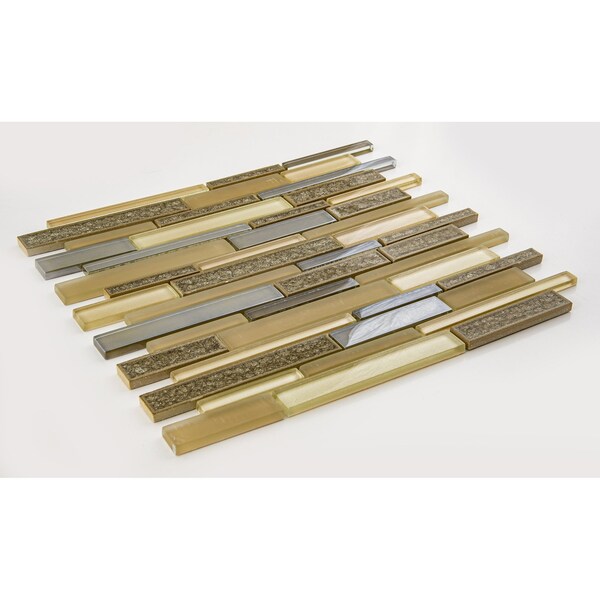 Andova Tiles ANDOVA TILES Reign 2" x 0.25" Straight Edge Glass Mosaic Wall Tile - ANDREI533